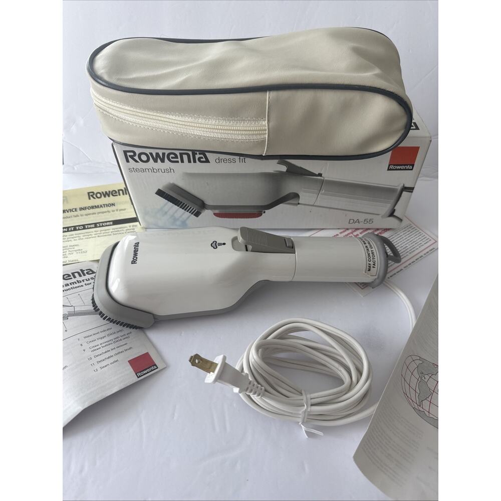 Rowenta Steam Brush Steambrush Dress Fit Travel Garment Steamer w/ Bag DA-55